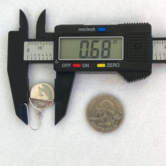 Sterling Silver 925 Round Mother Of Pearl MOP Scrollwork Accent Dangle Earrings - Picture 15 of 16